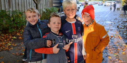 Drenge i indskolingen på Virupskolen